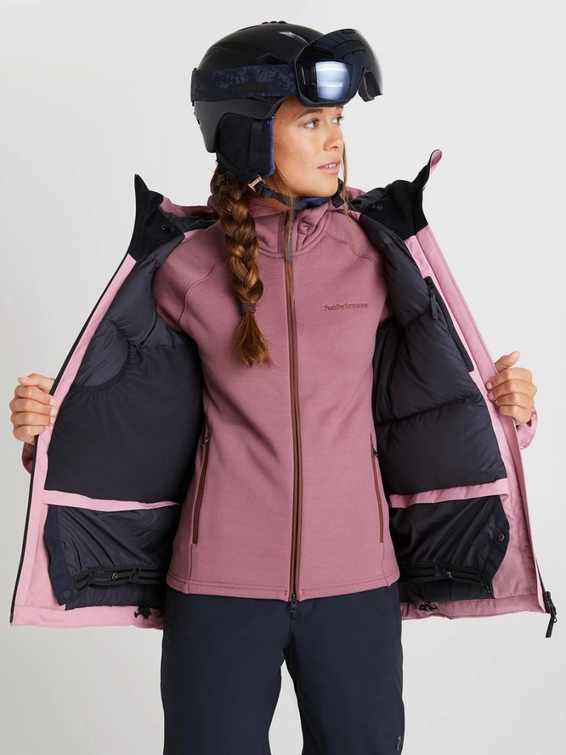 Peak Performance Alpine GTX Ski Women's Down Jacket Pink | MNL68-069