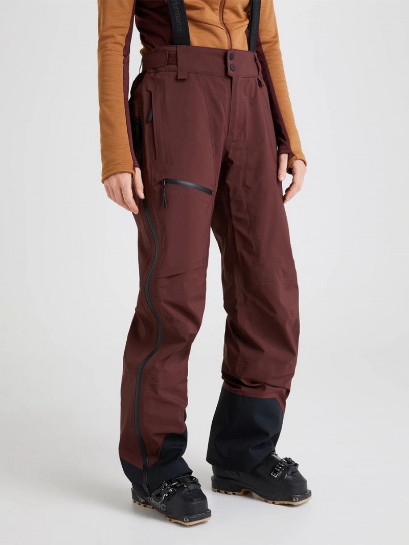 Peak Performance Alpine Gore-Tex 3L Women's Ski Pants Burgundy | BYE11-593