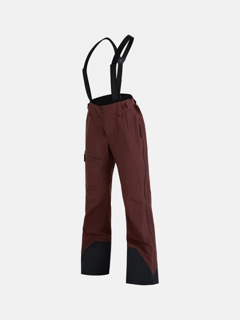 Peak Performance Alpine Gore-Tex 3L Women's Ski Pants Burgundy | BYE11-593