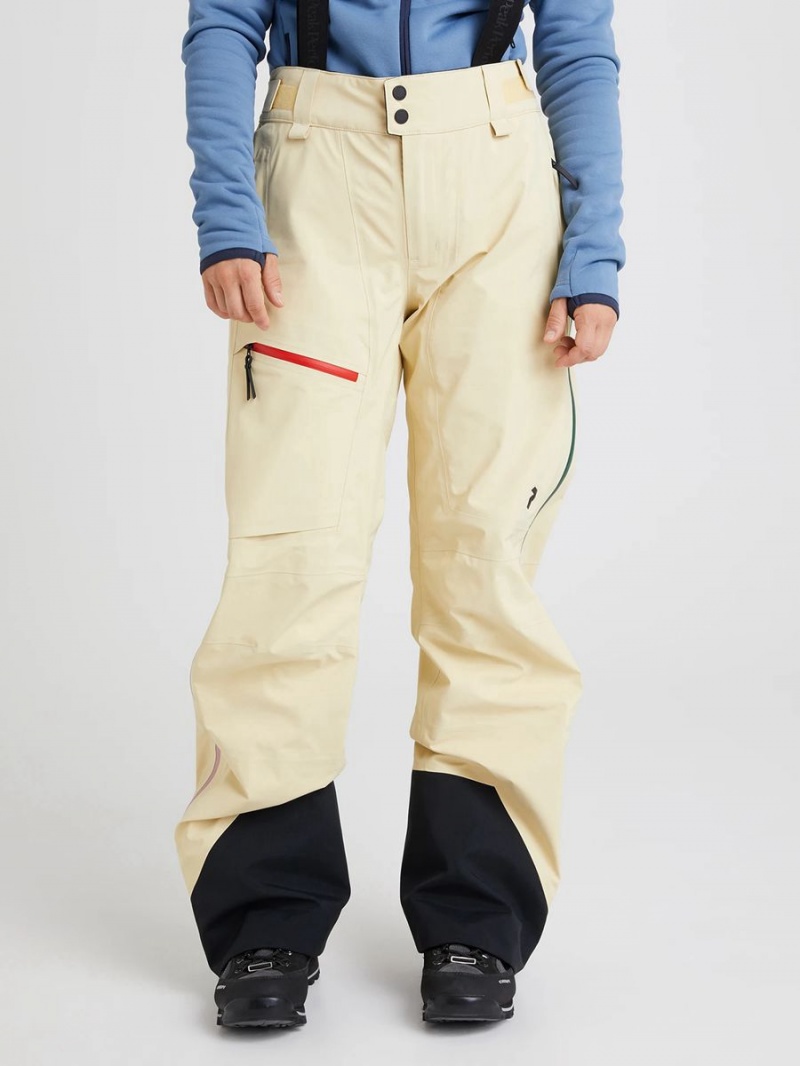 Peak Performance Alpine Gore-Tex 3L Women's Ski Pants Yellow | HKD67-523