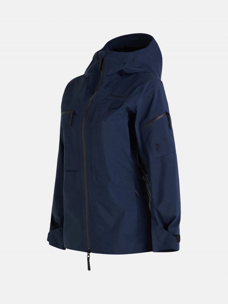 Peak Performance Alpine Gore-Tex 3L Women's Ski Jacket Navy | XSC92-950