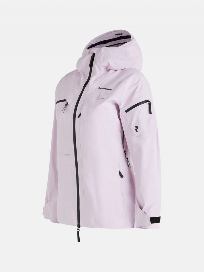 Peak Performance Alpine Gore-Tex 3L Women's Ski Jacket Pink | ZIM14-194