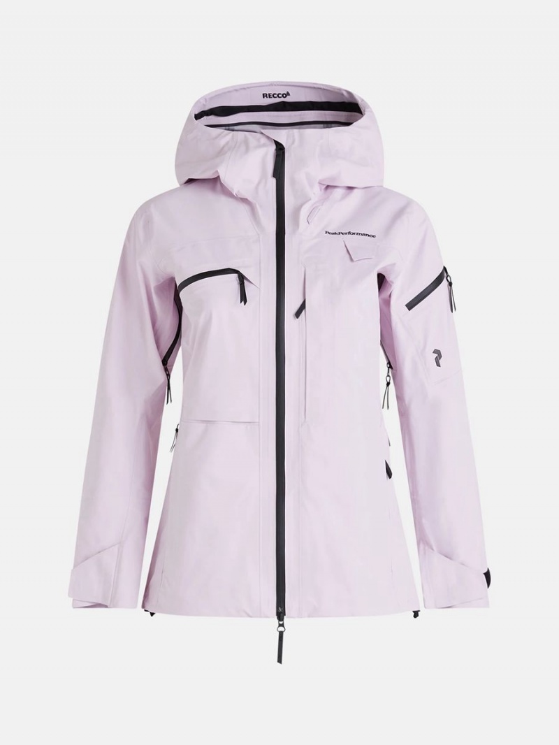 Peak Performance Alpine Gore-Tex 3L Women\'s Ski Jacket Pink | ZIM14-194