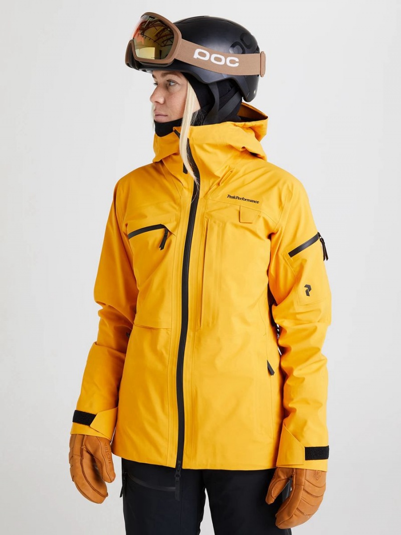 Peak Performance Alpine Gore-Tex 3L Women's Ski Jacket Yellow | GXL95-247