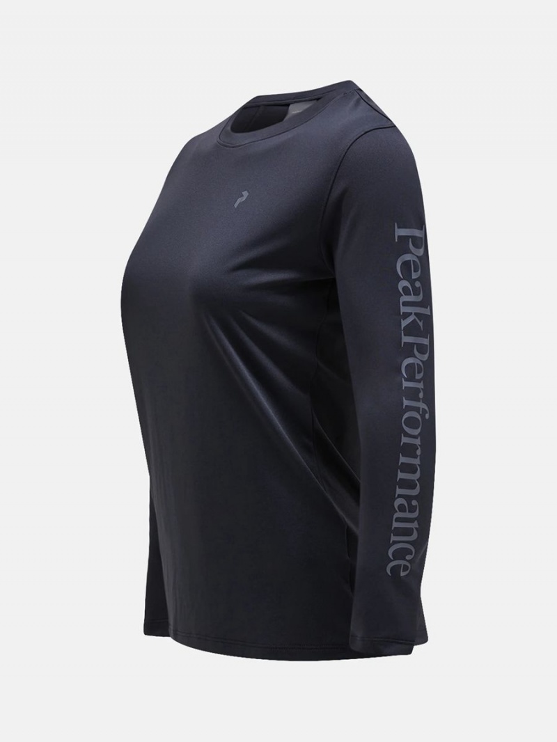 Peak Performance Alum Light Long Sleeve Women's T-Shirt Black | DPG35-260