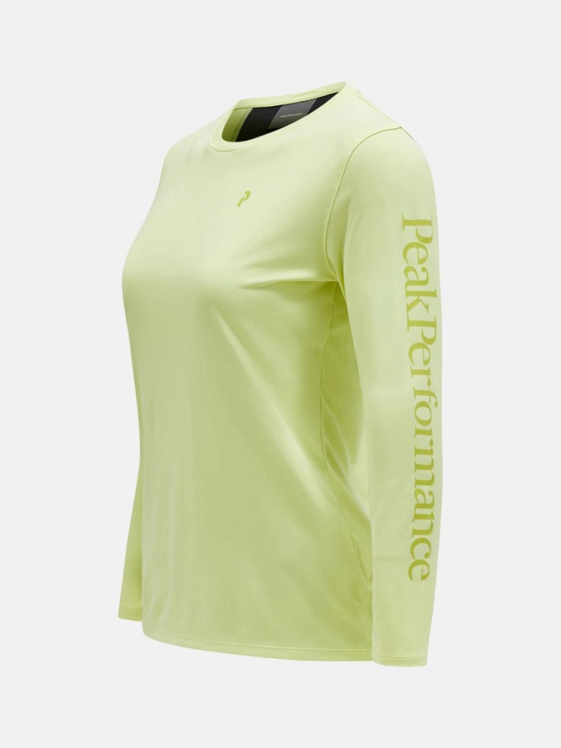 Peak Performance Alum Light Long Sleeve Women's T-Shirt Yellow / Black | ADR12-105