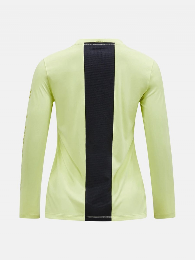 Peak Performance Alum Light Long Sleeve Women's T-Shirt Yellow / Black | ADR12-105