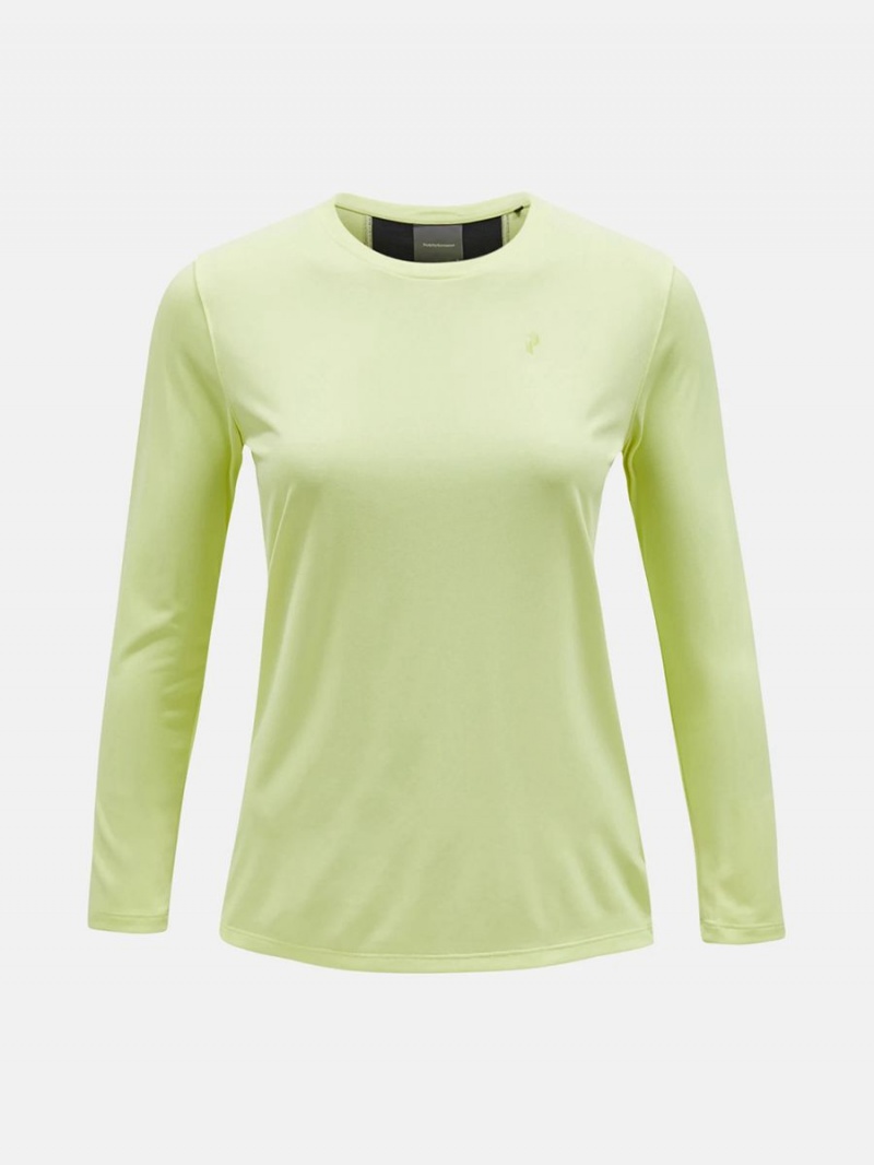 Peak Performance Alum Light Long Sleeve Women\'s T-Shirt Yellow / Black | ADR12-105