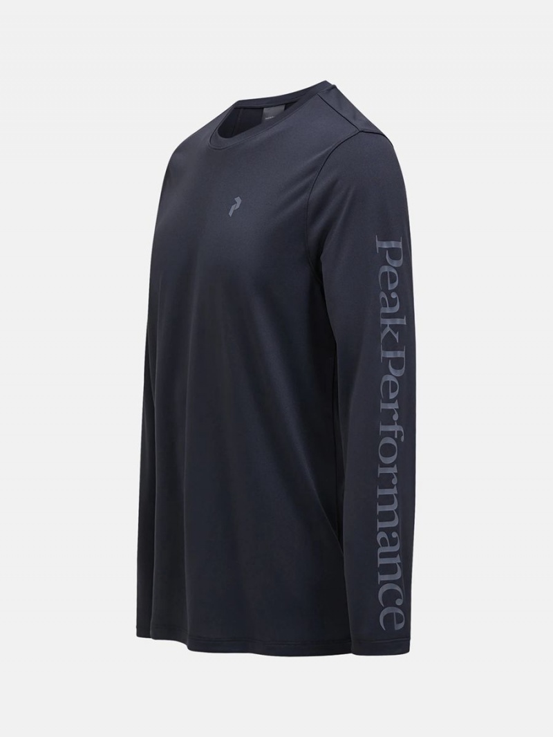 Peak Performance Alum Light Long Sleeve Men's T-Shirt Black | KNF97-266