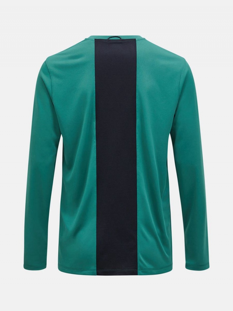 Peak Performance Alum Light Long Sleeve Men's T-Shirt Green / Black | NYN92-856