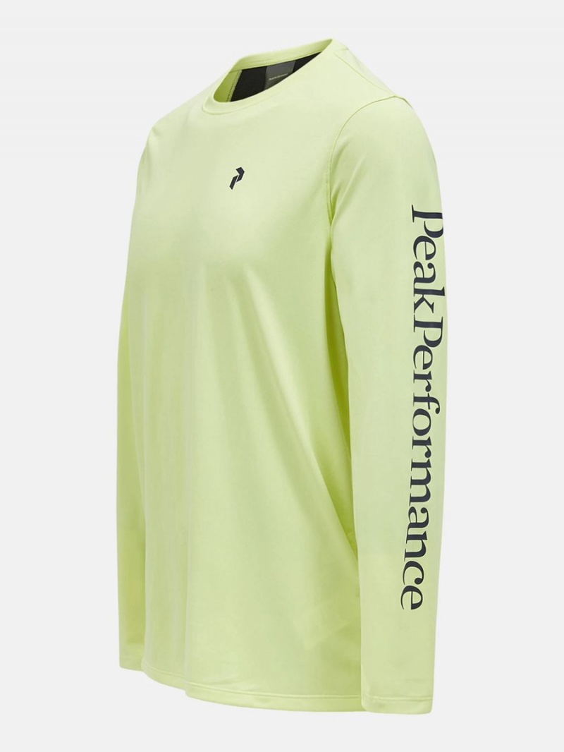 Peak Performance Alum Light Long Sleeve Men's T-Shirt Yellow / Black | GQJ16-895