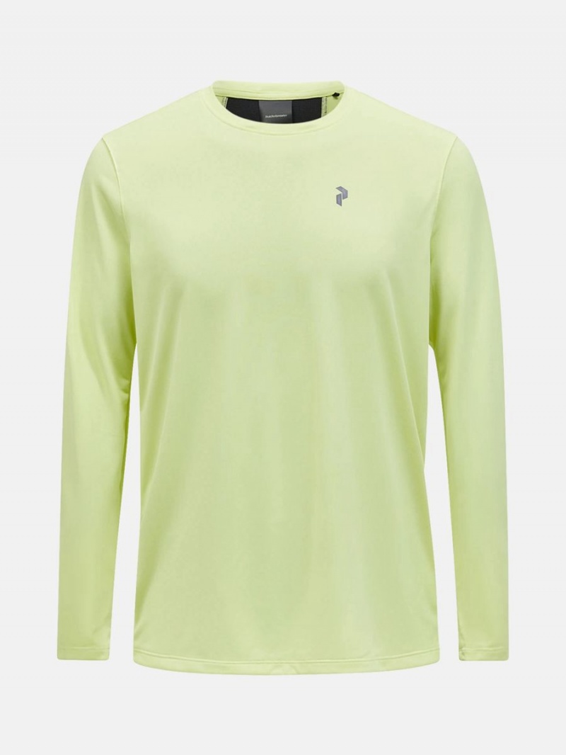 Peak Performance Alum Light Long Sleeve Men\'s T-Shirt Yellow / Black | GQJ16-895