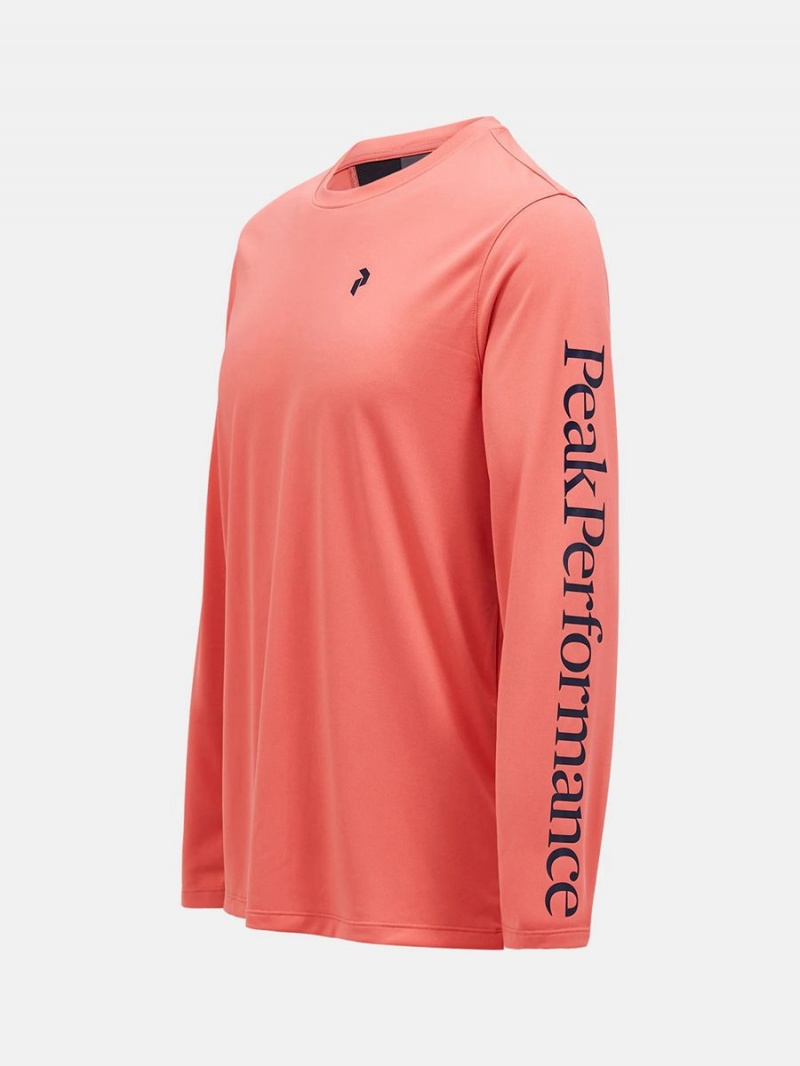 Peak Performance Alum Light Long Sleeve Men's T-Shirt Pink / Black | UPT87-060