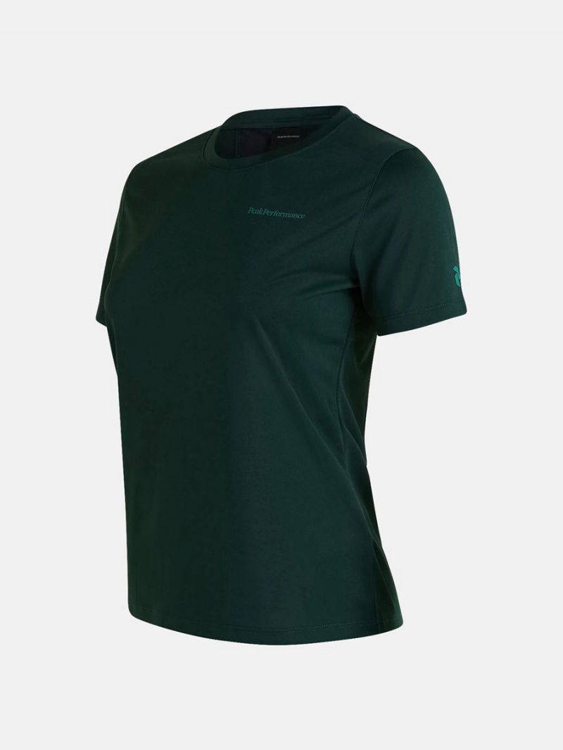 Peak Performance Alum Light Short Sleeve Women's T-Shirt Green | MBY32-146