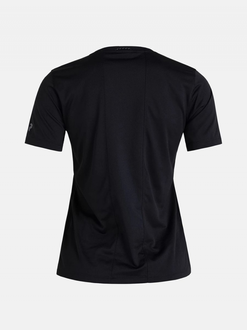 Peak Performance Alum Light Short Sleeve Women's T-Shirt Black | BKW98-888