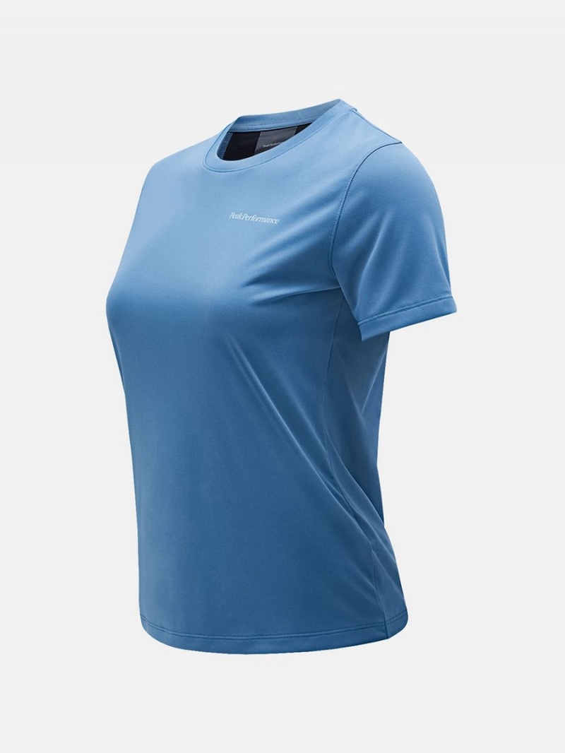 Peak Performance Alum Light Short Sleeve Women's T-Shirt Blue / Black | UBS18-224