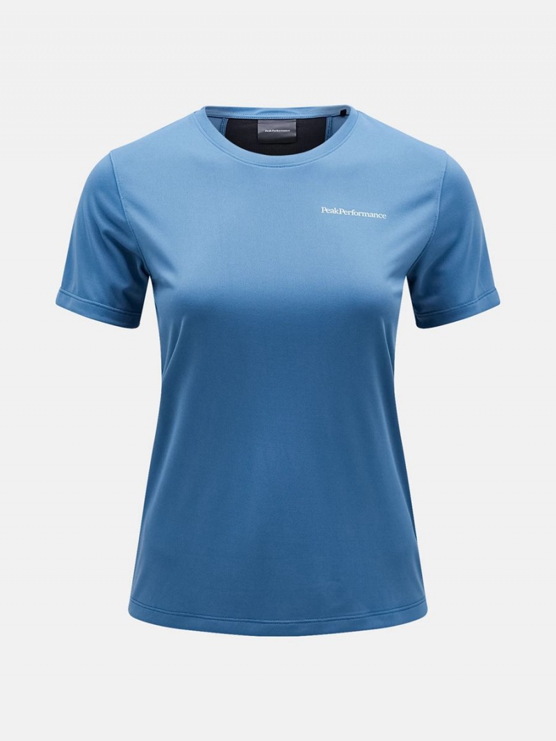 Peak Performance Alum Light Short Sleeve Women\'s T-Shirt Blue / Black | UBS18-224