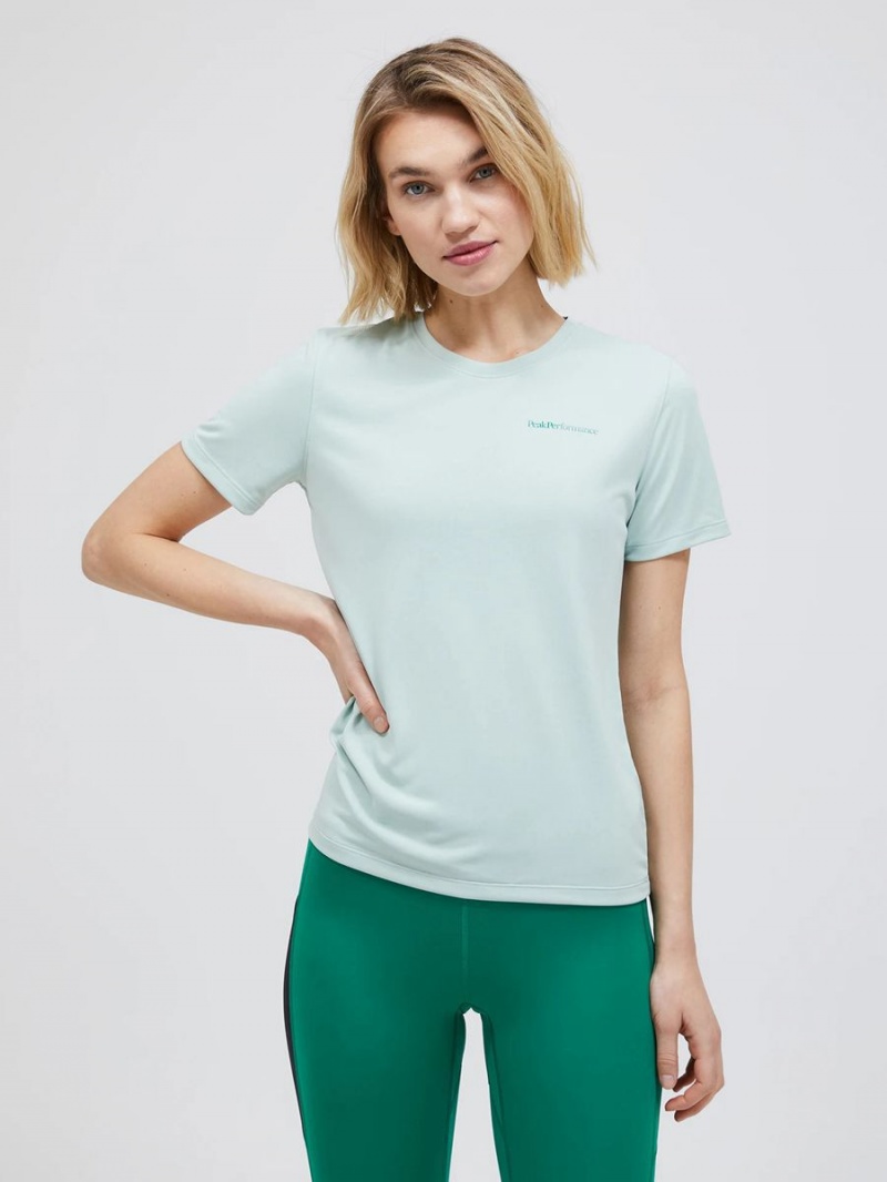 Peak Performance Alum Light Short Sleeve Women's T-Shirt Green / Black | XCG64-600