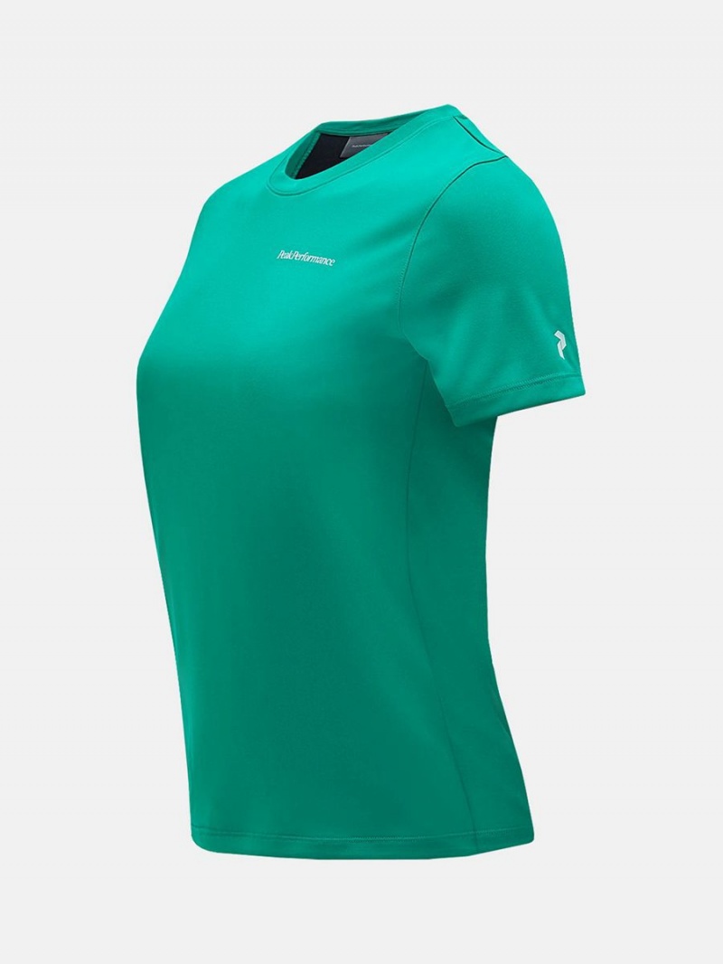 Peak Performance Alum Light Short Sleeve Women's T-Shirt Green / Black | XFV00-048