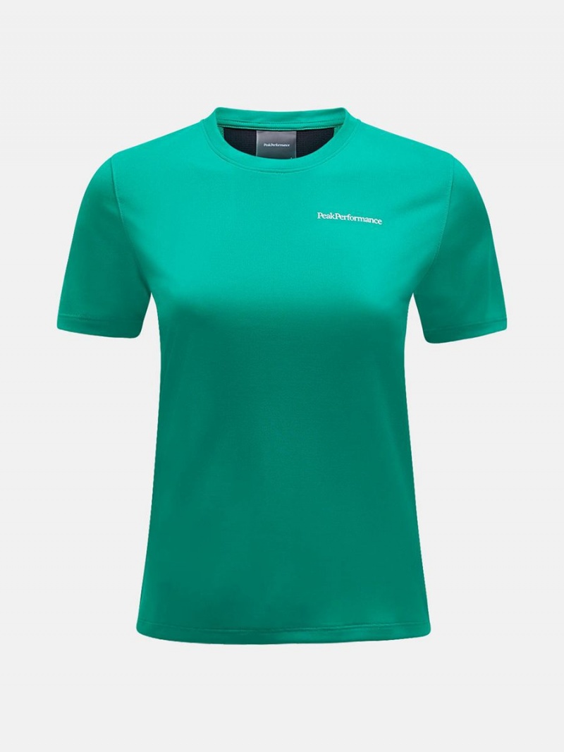 Peak Performance Alum Light Short Sleeve Women\'s T-Shirt Green / Black | XFV00-048