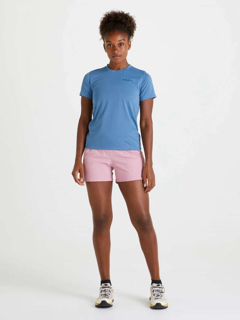 Peak Performance Alum Light Short Sleeve Women's T-Shirt Blue | CQS06-817