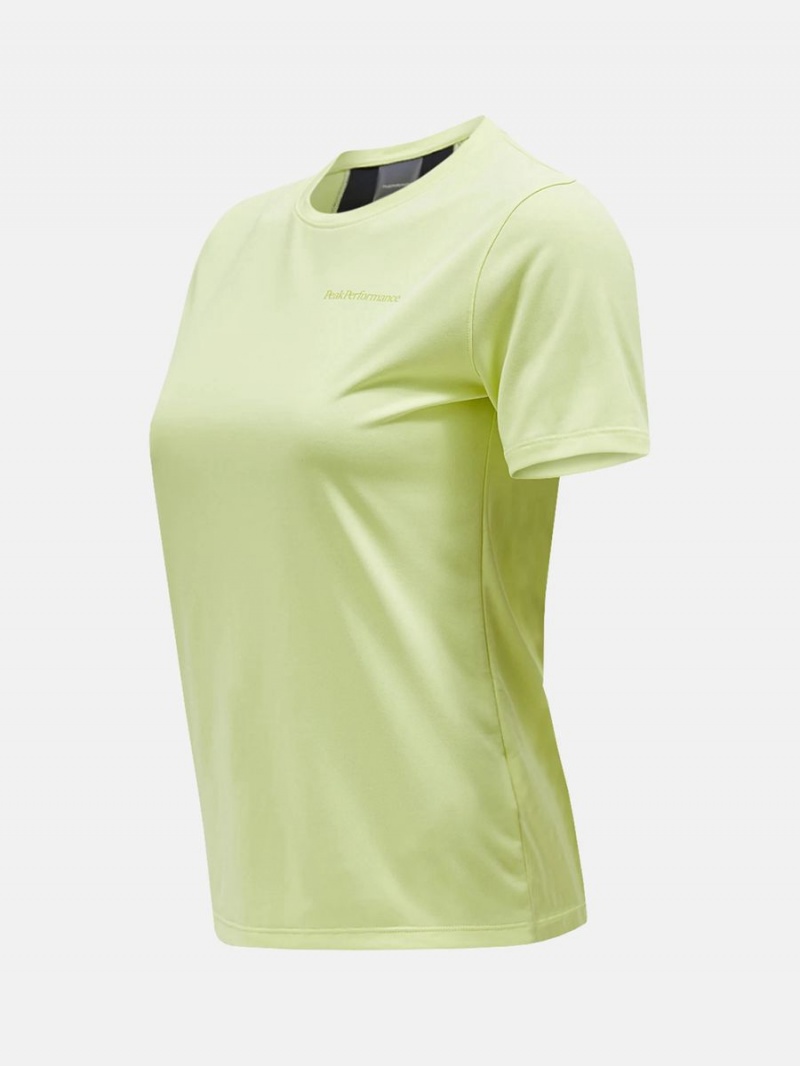 Peak Performance Alum Light Short Sleeve Women's T-Shirt Yellow / Black | WXU80-558