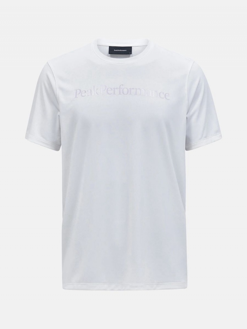 Peak Performance Alum Light Short Sleeve Men's T-Shirt White / Black | FSL78-056