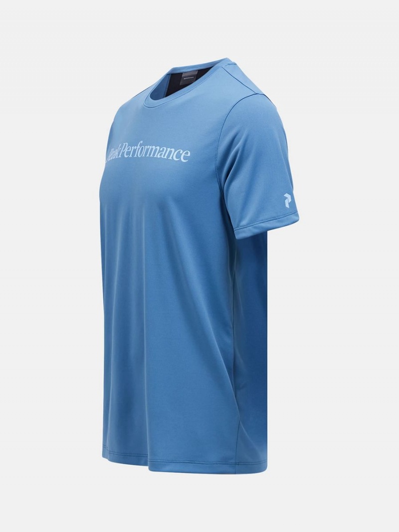 Peak Performance Alum Light Short Sleeve Men's T-Shirt Blue / Black | LMW77-081