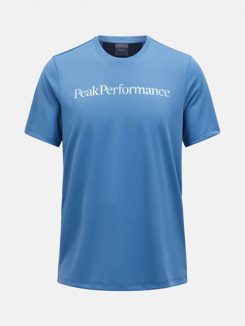 Peak Performance Alum Light Short Sleeve Men\'s T-Shirt Blue / Black | LMW77-081