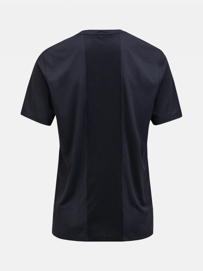 Peak Performance Alum Light Short Sleeve Men's T-Shirt Black | JAL93-324