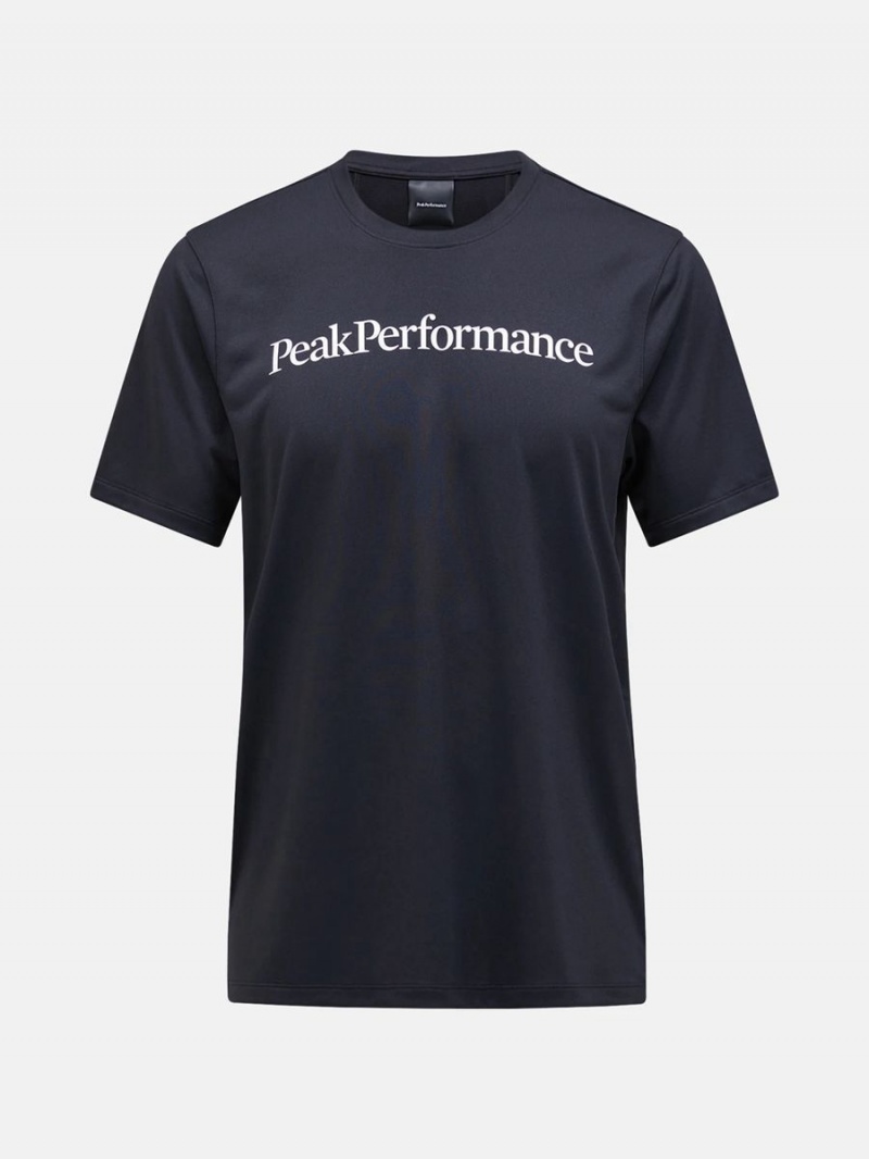 Peak Performance Alum Light Short Sleeve Men\'s T-Shirt Black | JAL93-324