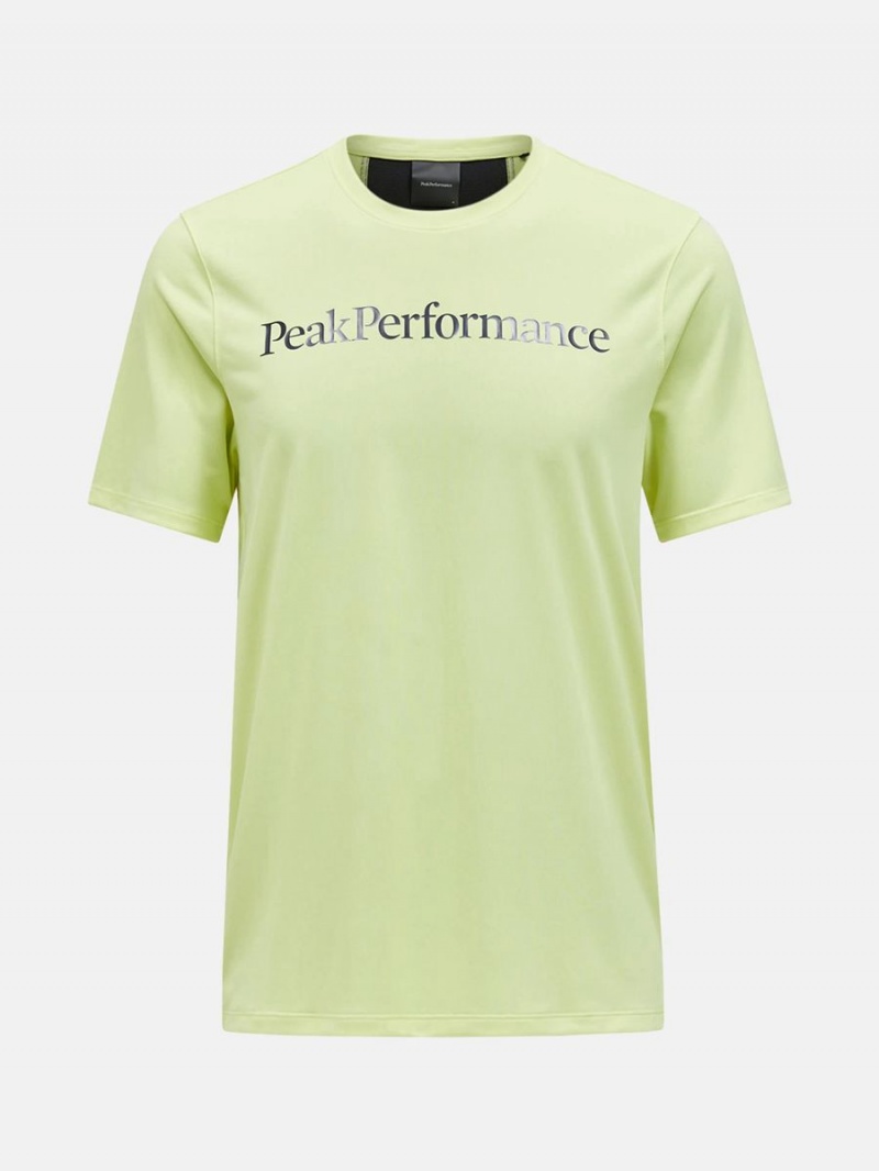 Peak Performance Alum Light Short Sleeve Men\'s T-Shirt Yellow / Black | XAS01-565