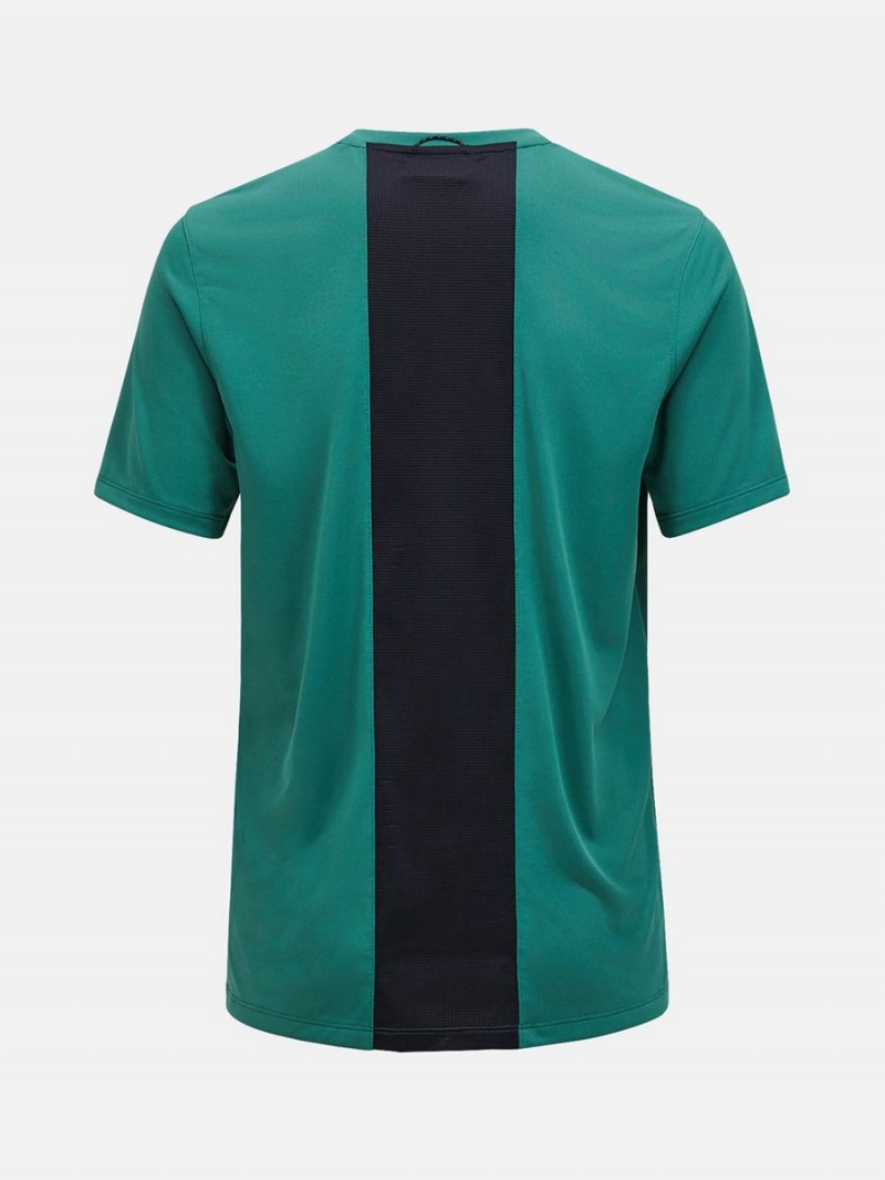 Peak Performance Alum Light Short Sleeve Men's T-Shirt Green / Black | VVG94-546