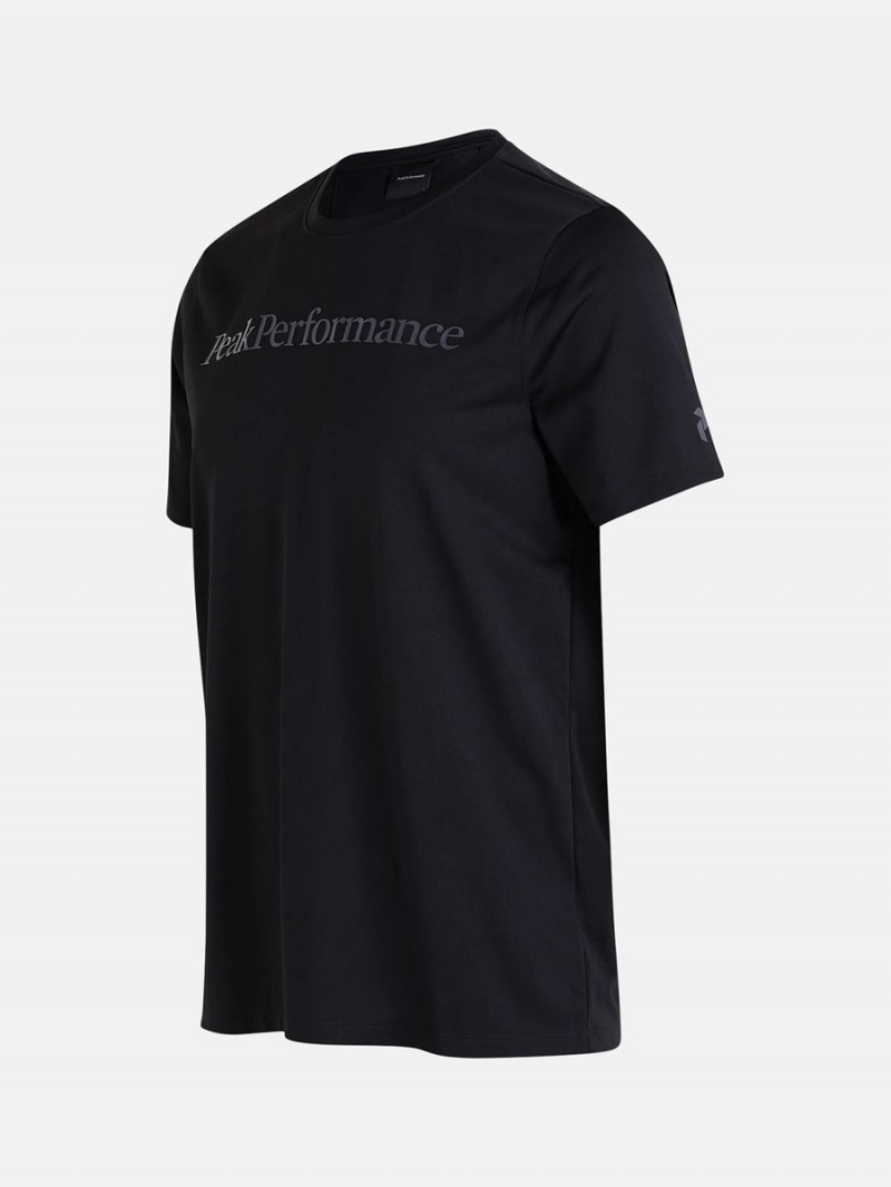 Peak Performance Alum Light Short Sleeve Men's T-Shirt Black | NFY64-433