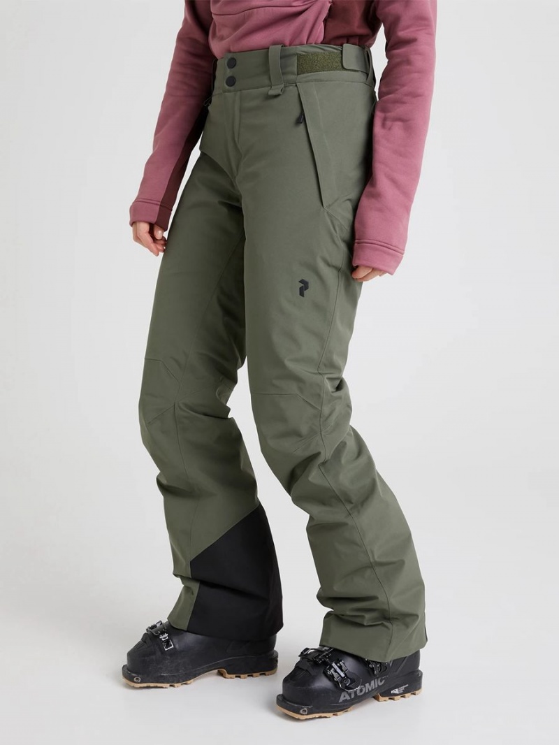 Peak Performance Anima Insulated 2L Women's Ski Pants Green | QWP19-769