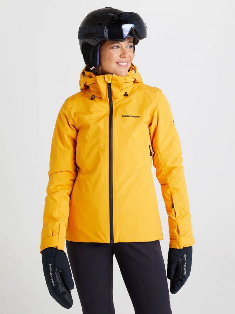 Peak Performance Anima Insulated 2L Women's Ski Jacket Yellow | FSJ12-586