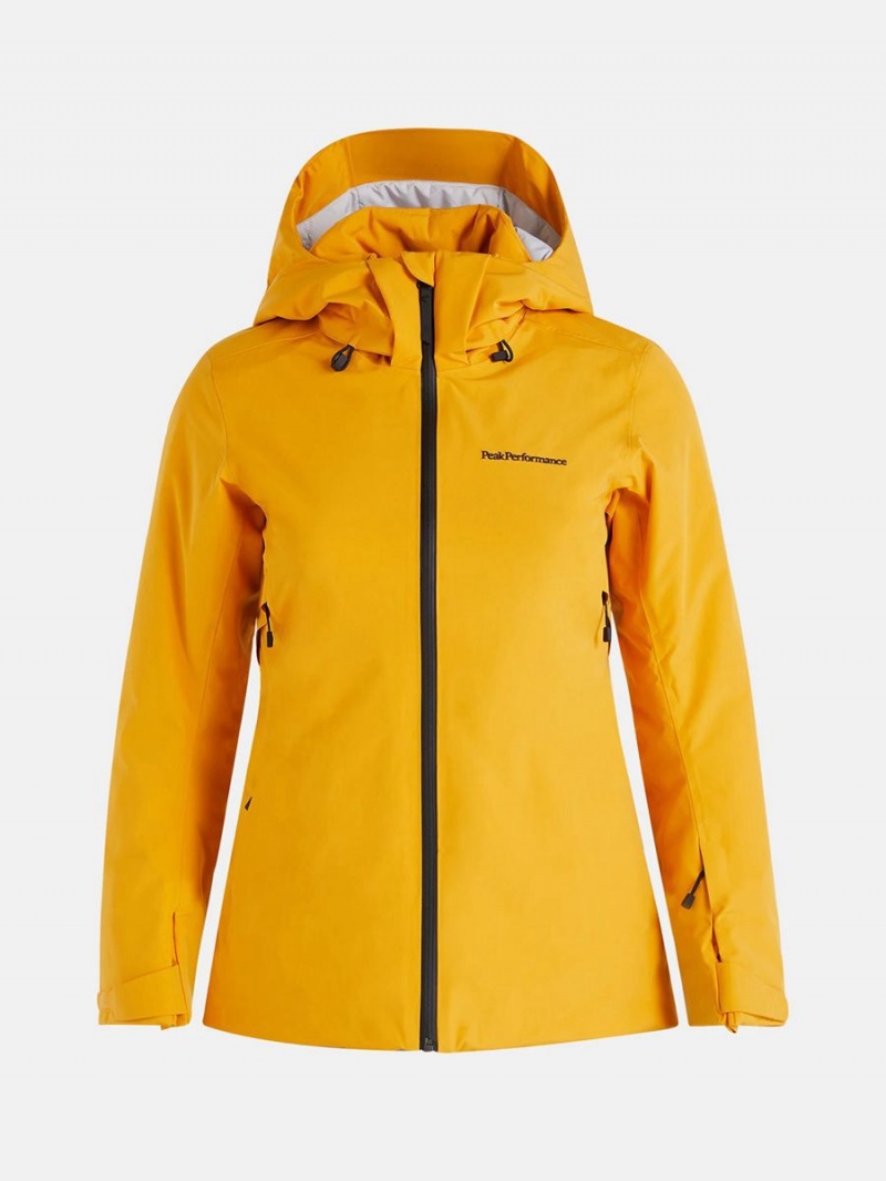 Peak Performance Anima Insulated 2L Women\'s Ski Jacket Yellow | FSJ12-586