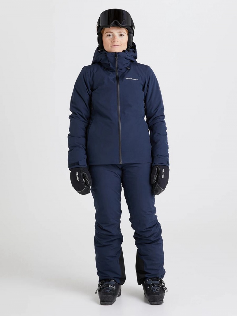 Peak Performance Anima Insulated 2L Women's Ski Jacket Navy | QPZ56-071