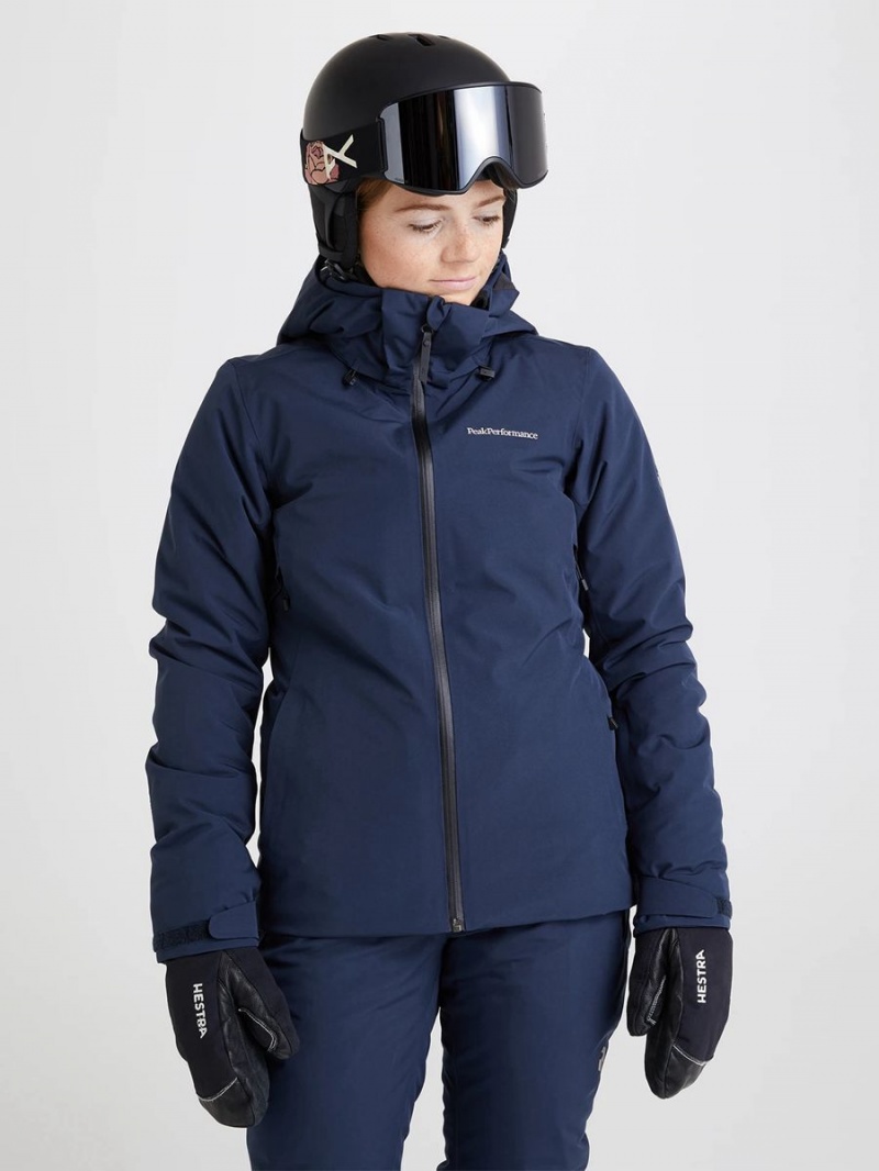 Peak Performance Anima Insulated 2L Women's Ski Jacket Navy | QPZ56-071