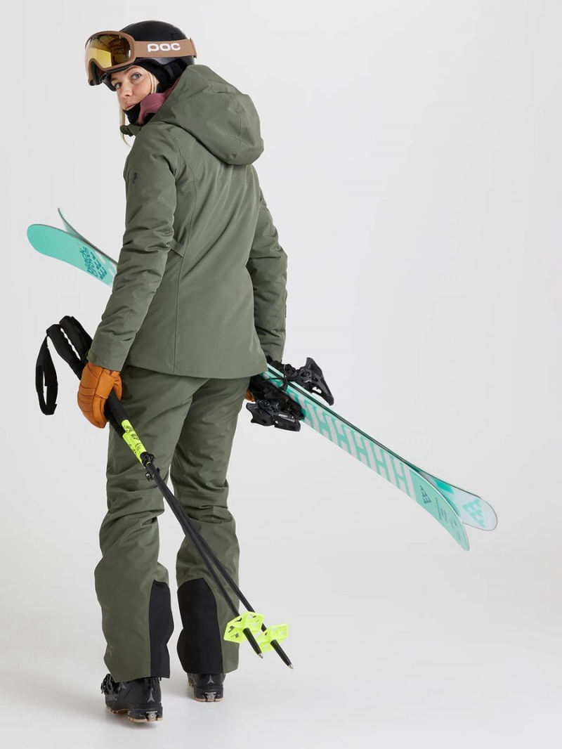 Peak Performance Anima Insulated 2L Women's Ski Jacket Green | OUU74-428