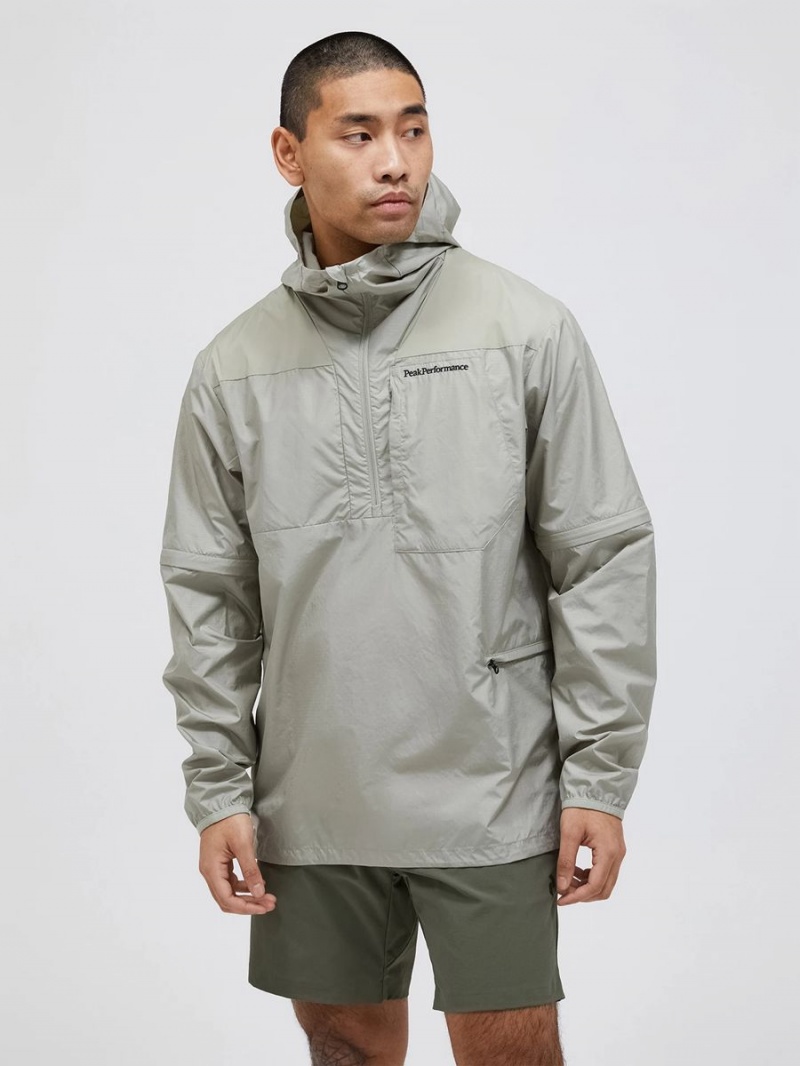 Peak Performance Anorak Men's Wind Jacket Green | ZBE55-248