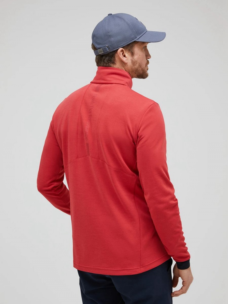 Peak Performance Chase Half Zip Men's Top Red | JFP11-695