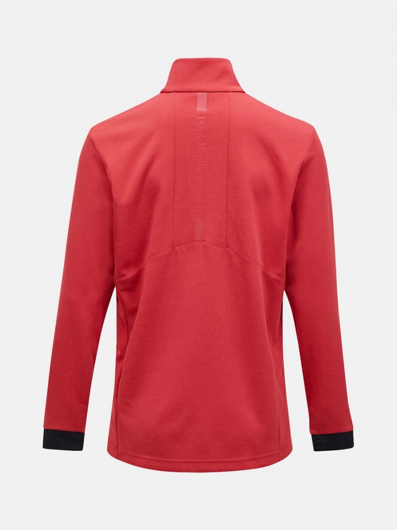 Peak Performance Chase Half Zip Men's Top Red | JFP11-695