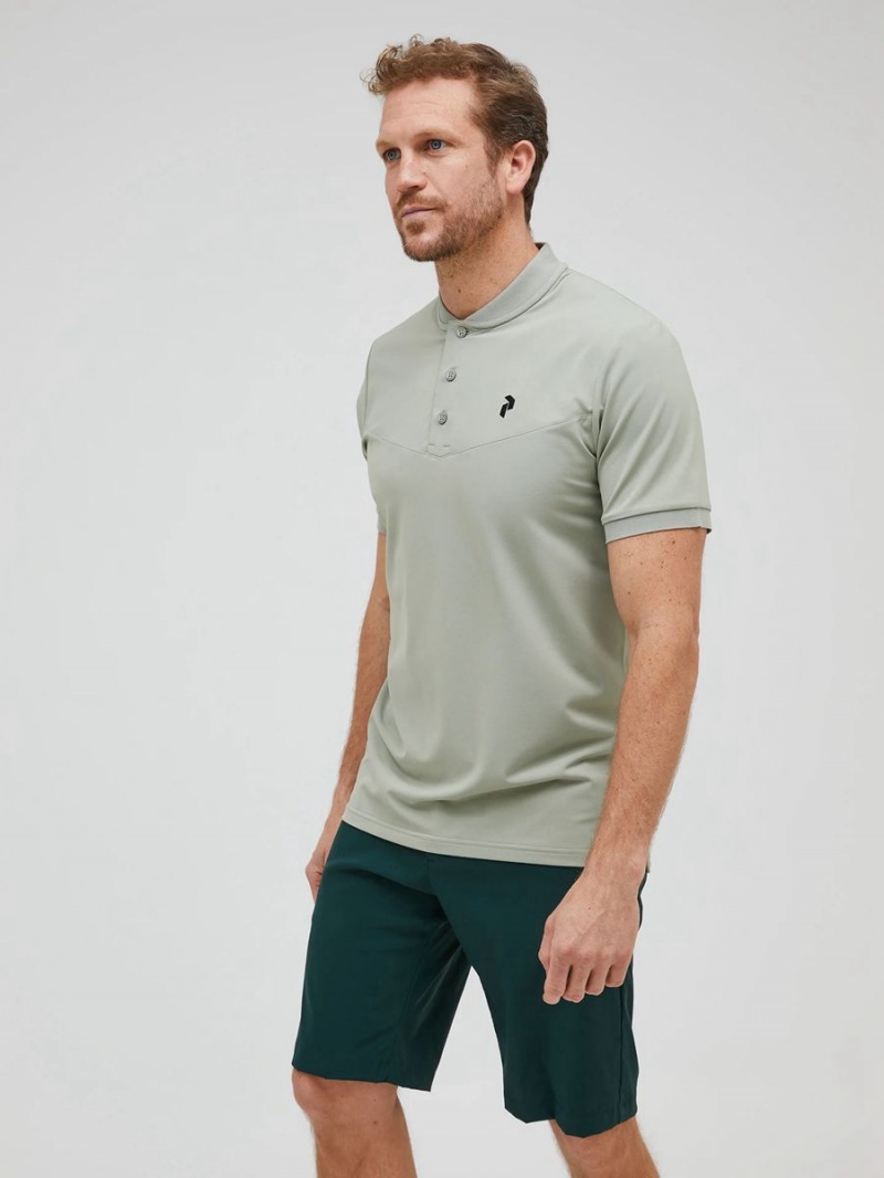 Peak Performance Chase Men's Polo Shirt Green | WIB10-621