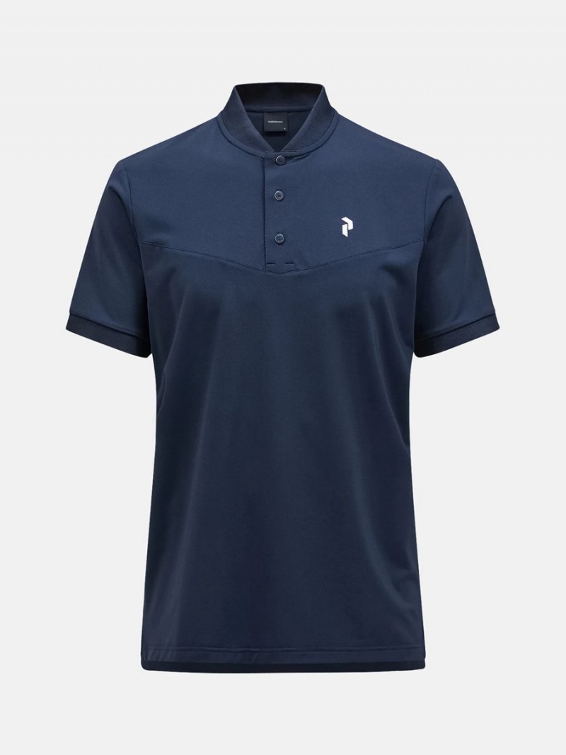 Peak Performance Chase Men's Polo Shirt Navy | IFV53-884