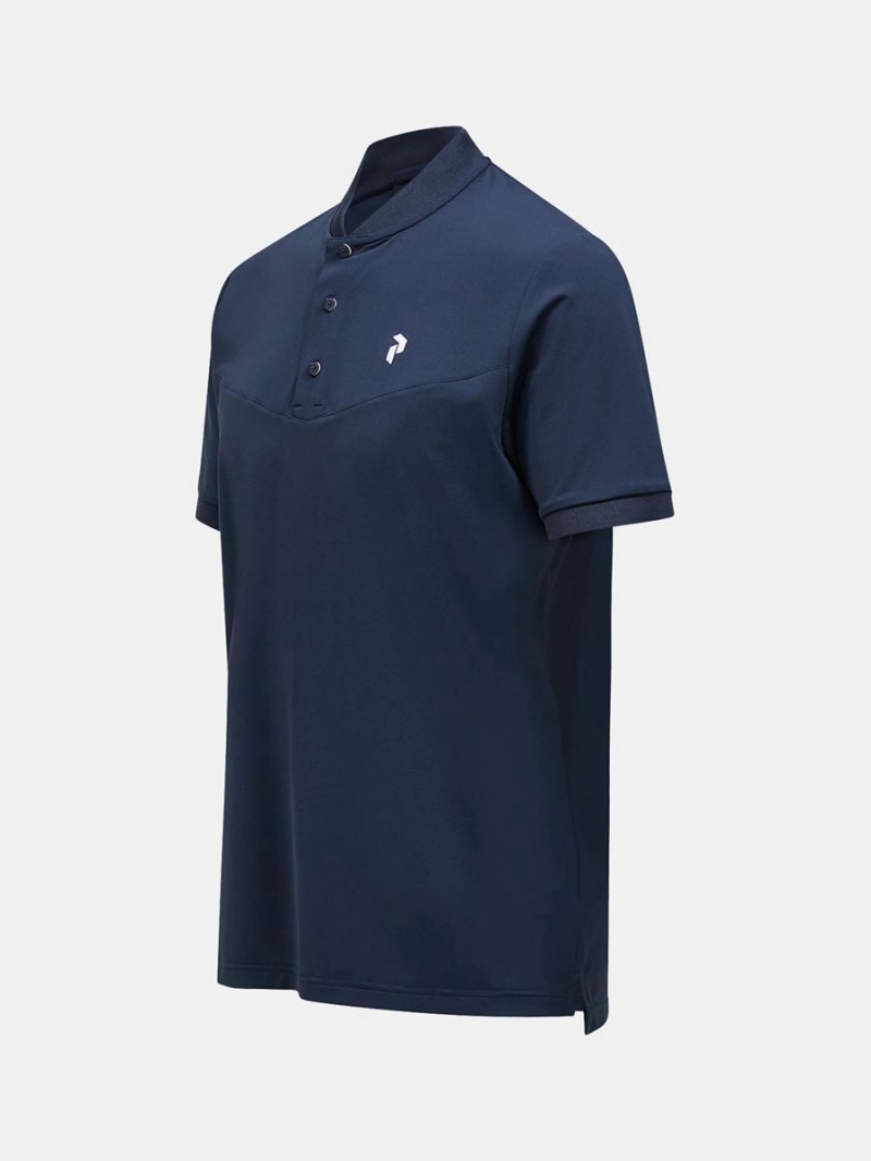 Peak Performance Chase Men's Polo Shirt Navy | IFV53-884