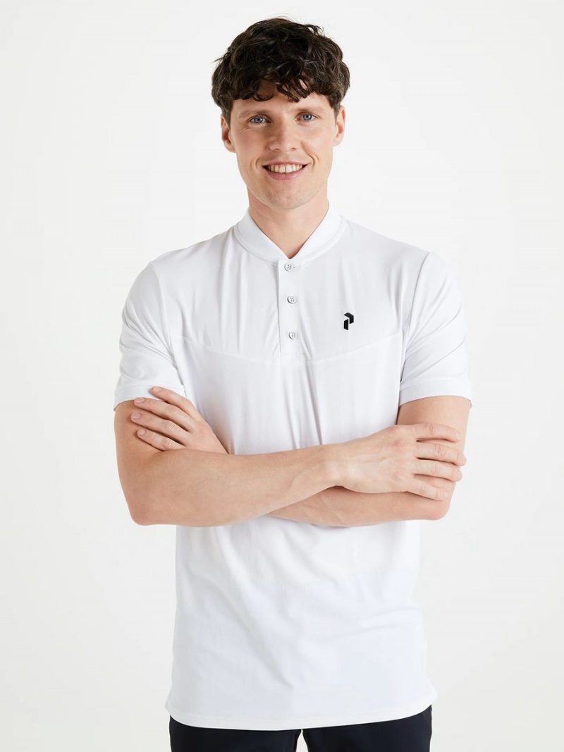 Peak Performance Chase Men's Polo Shirt White | VHC93-275