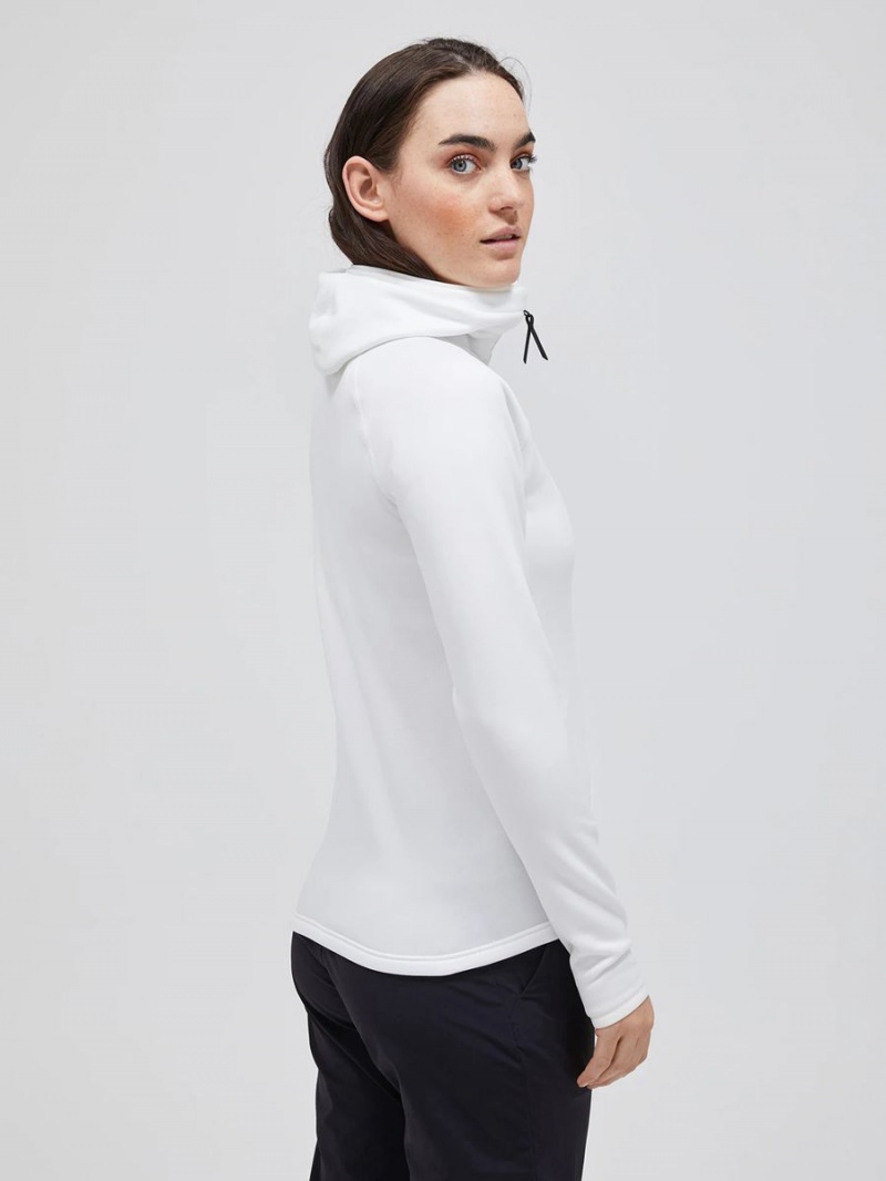 Peak Performance Chill Light Zip Hood Women's Jacket White | PXU71-577