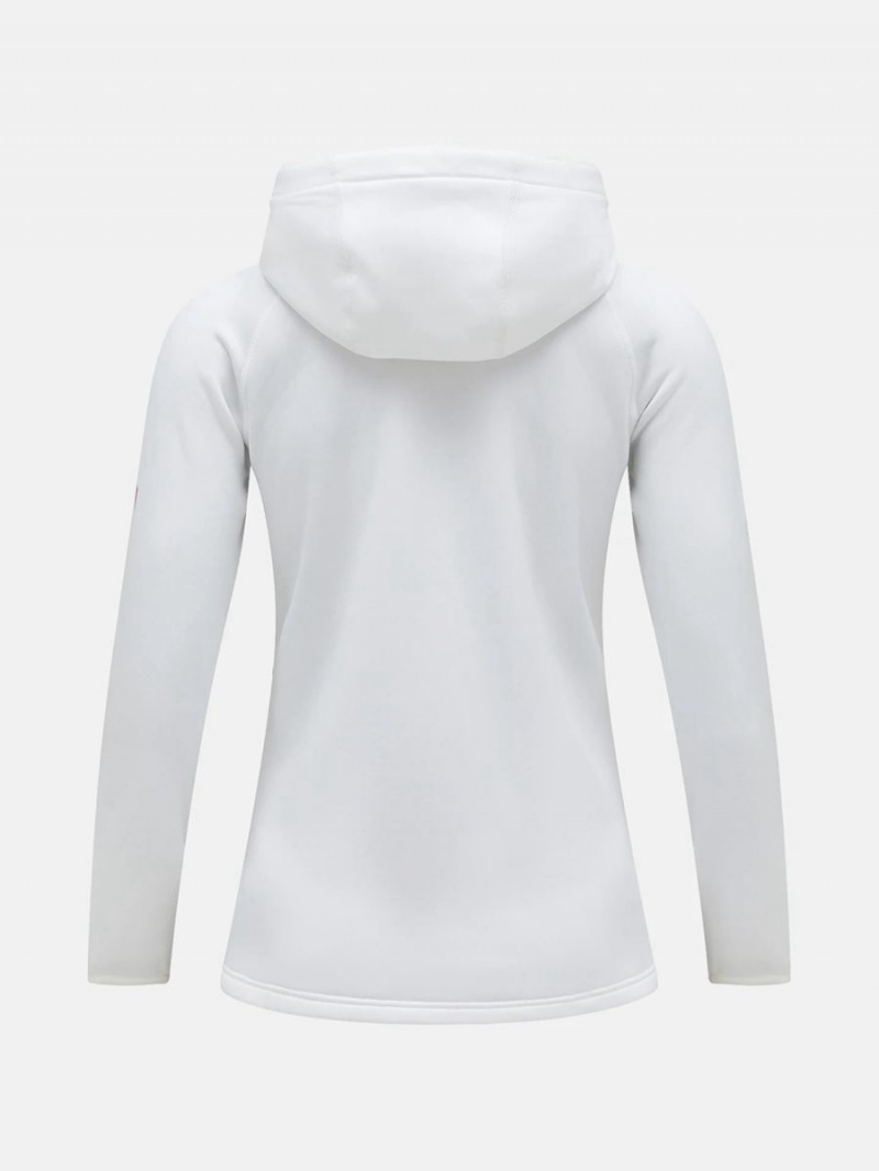 Peak Performance Chill Light Zip Hood Women's Jacket White | PXU71-577