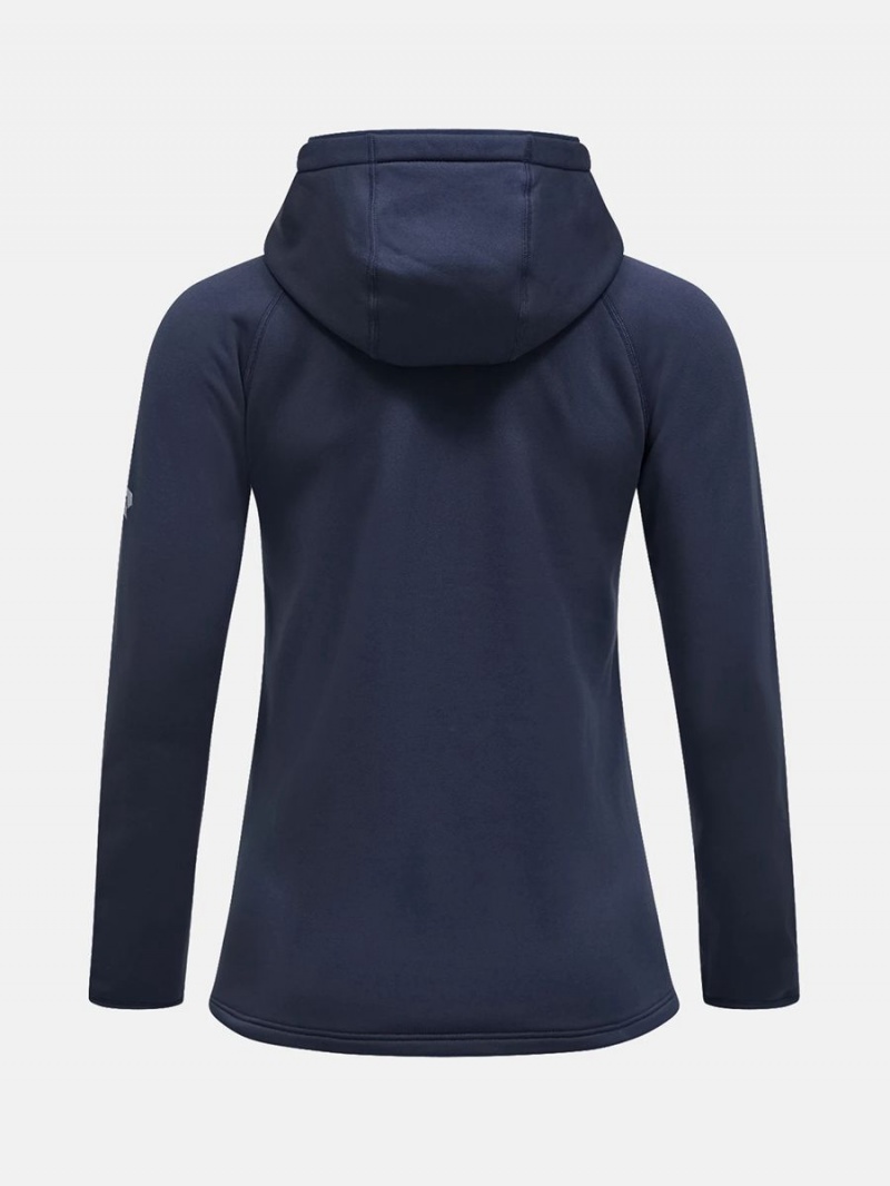 Peak Performance Chill Light Zip Hood Women's Jacket Navy | KUE62-401